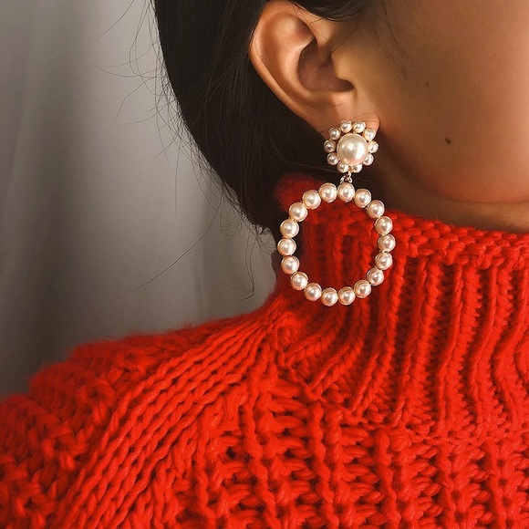 Jewelry - New Crystal round Pearl fashion Earrings